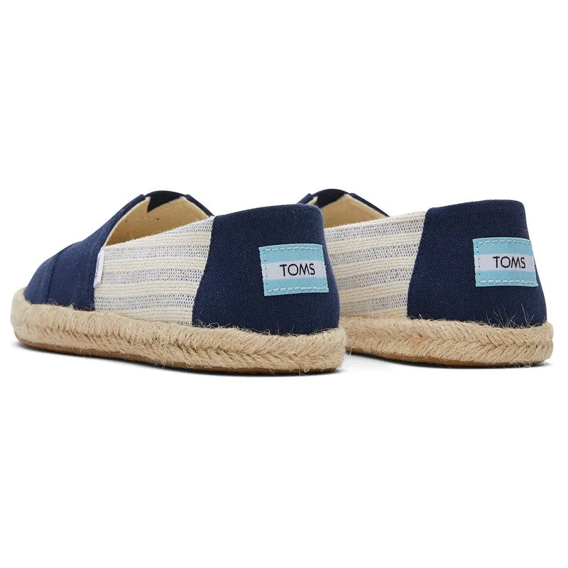 Navy Stripe Sustainable Espadrilles