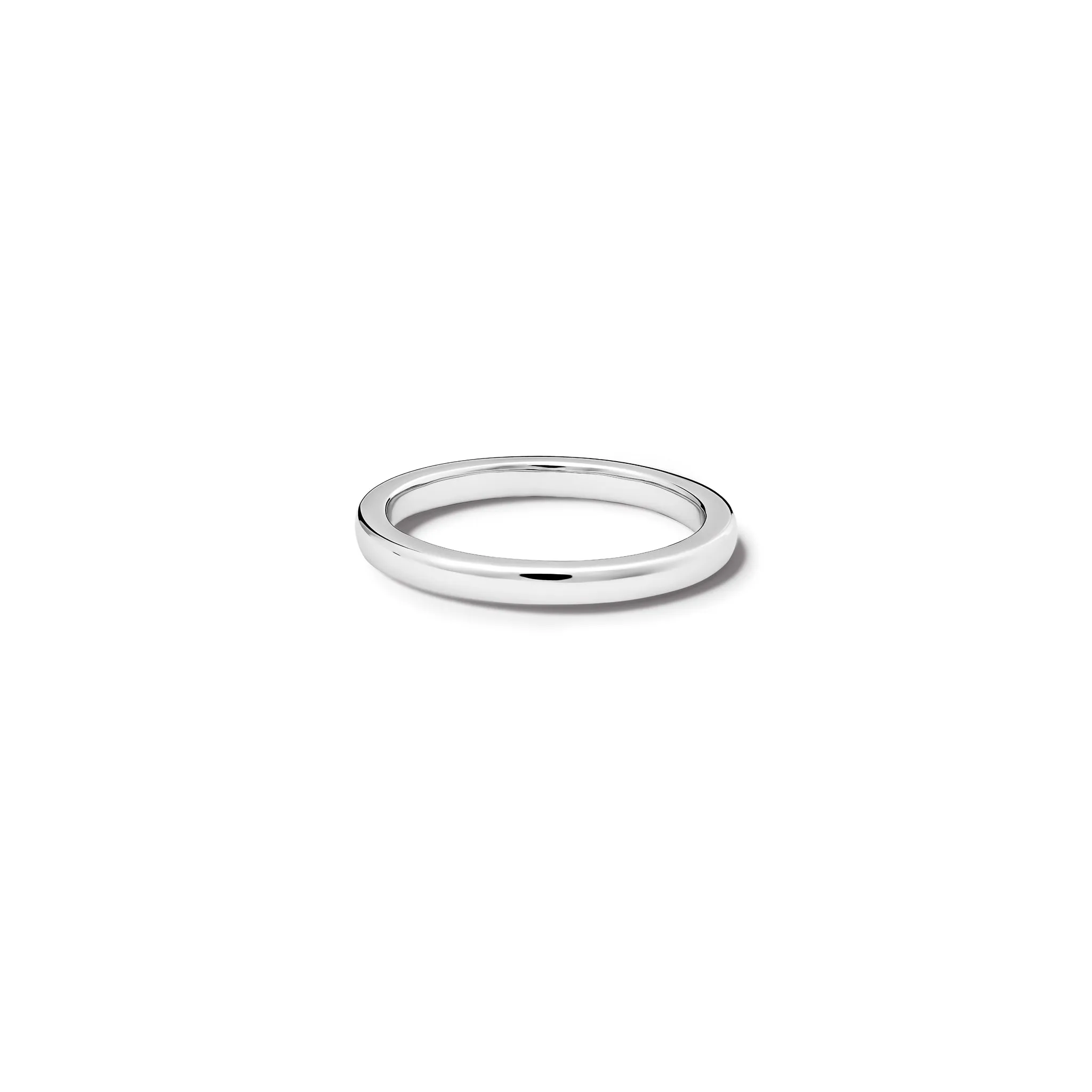 Noble 2mm Wedding Band 18ct White Gold