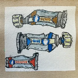 Paint tubes canvas painting