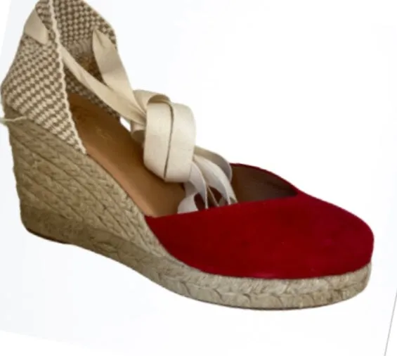 PINAZ  Red suede Espadrille