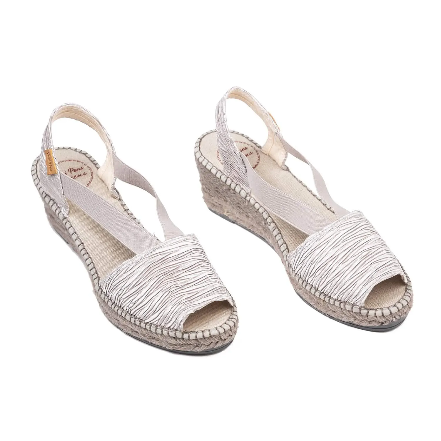 Plain Cotton Blend Wedge Espadrille for Women - Teide-PL