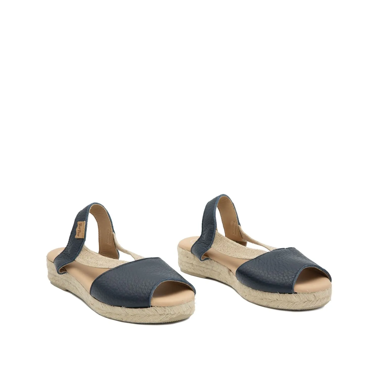 Plain Leather Wedge Espadrille for Women - Nuvol