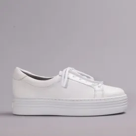 Platform Sneaker in White - 12025