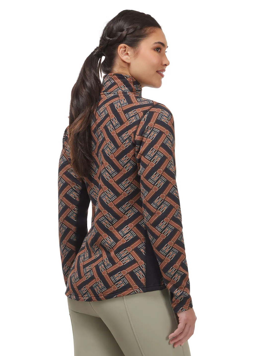 Plush Printed Fleece Half Zip Top