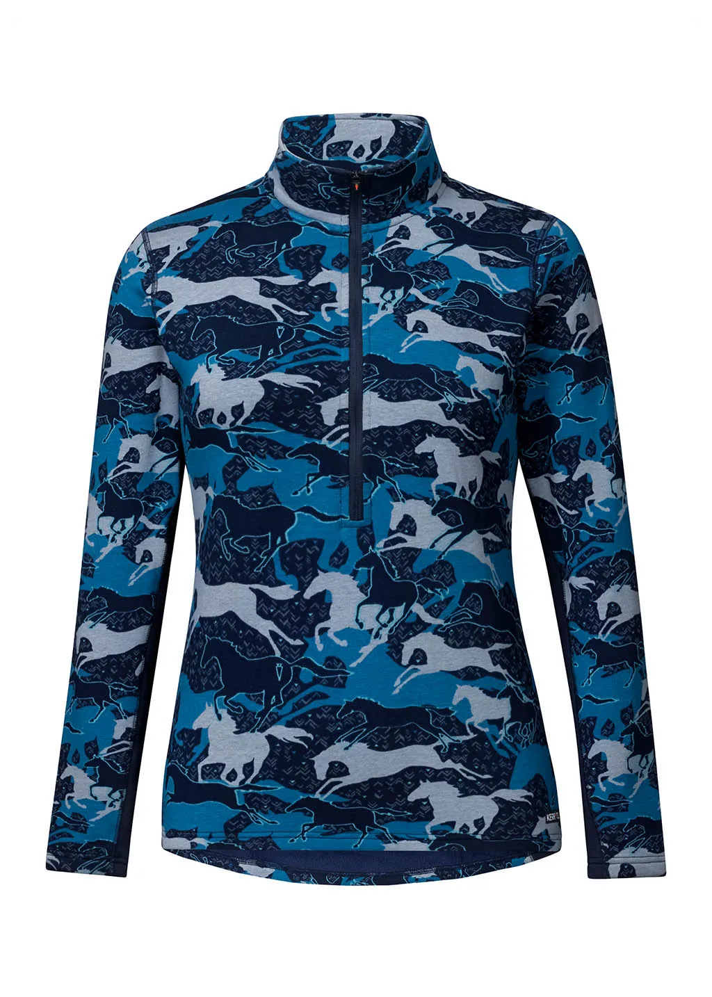 Plush Printed Fleece Half Zip Top