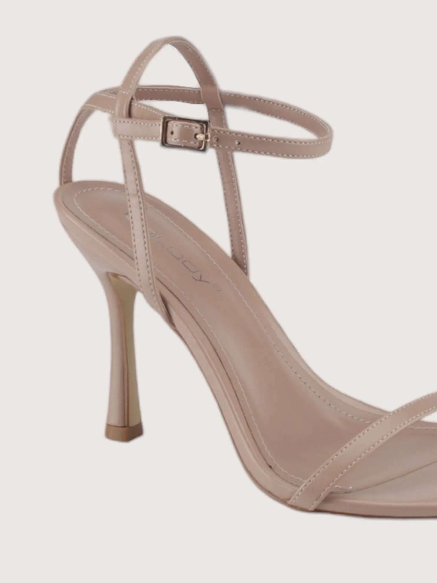 Pointed Toe Heeled Sandal | Nude