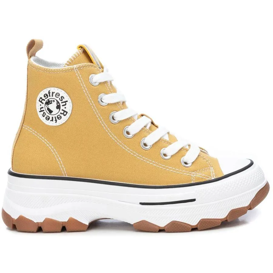 Refresh Platform High Top Sneaker in Yellow