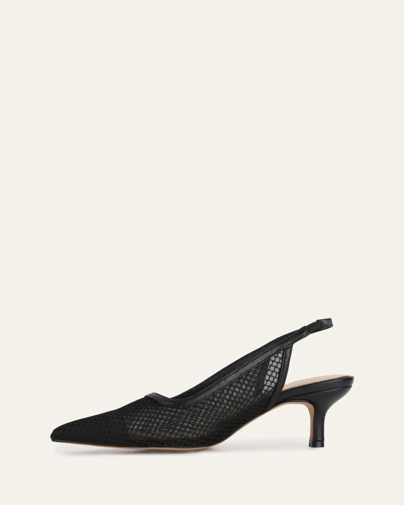 RIVA MID HEELS BLACK MESH