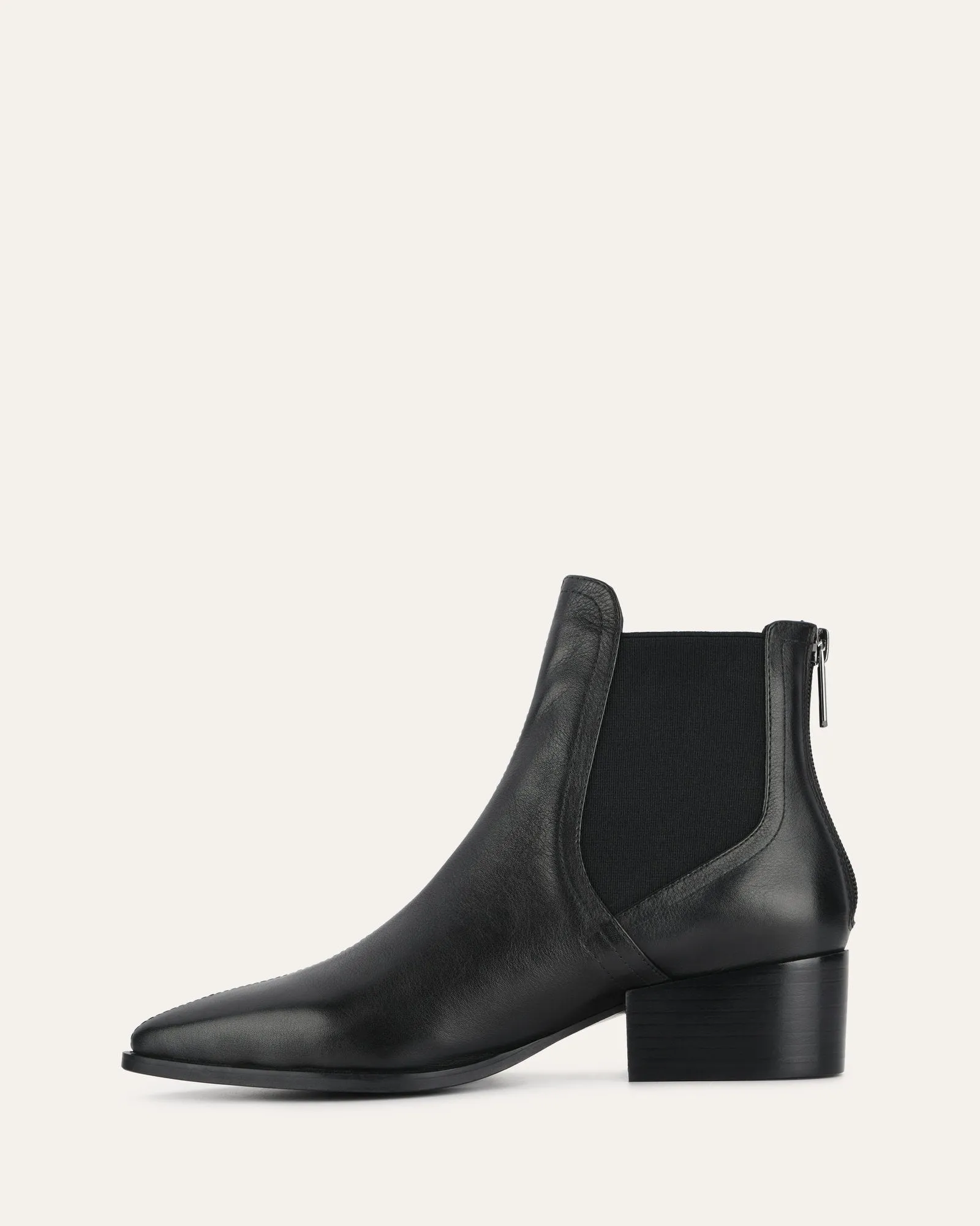 RIVER FLAT ANKLE BOOTS BLACK LEATHER