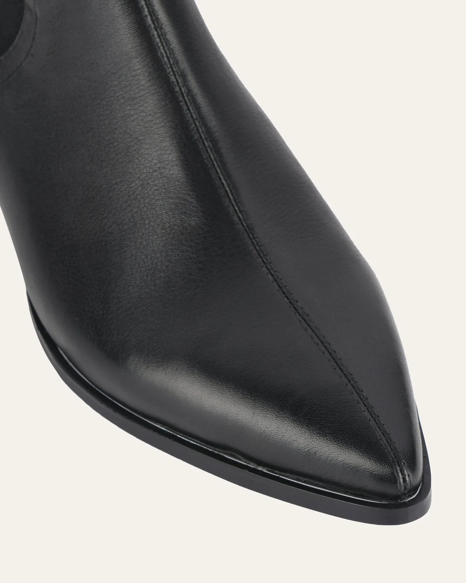 RIVER FLAT ANKLE BOOTS BLACK LEATHER