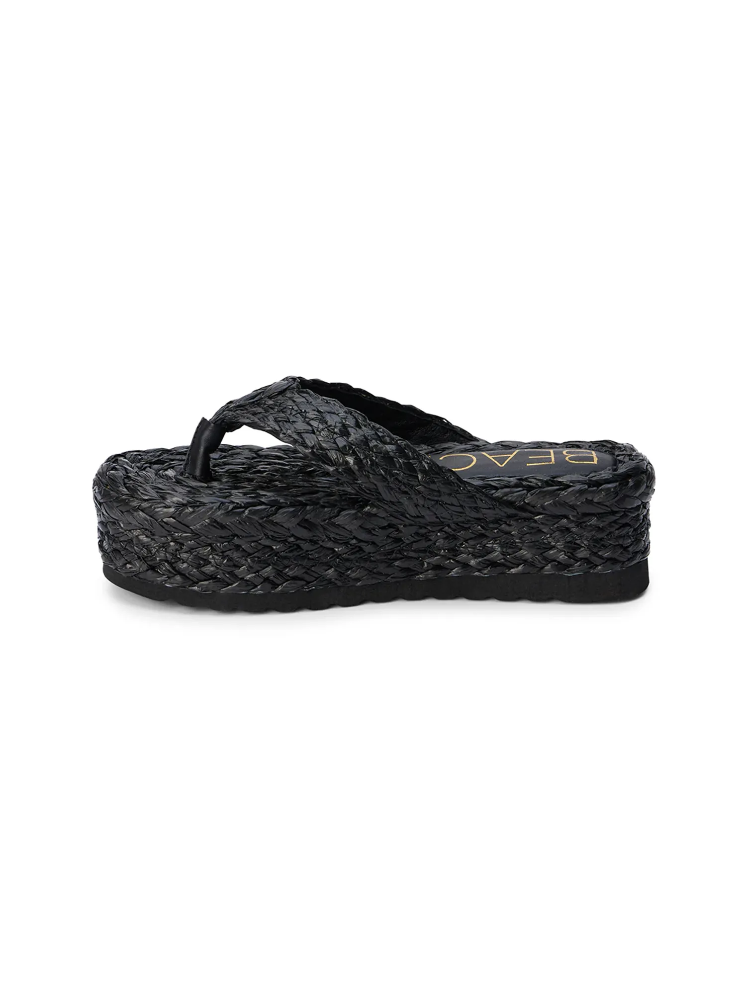 Sailor Raffia Sandal in Black