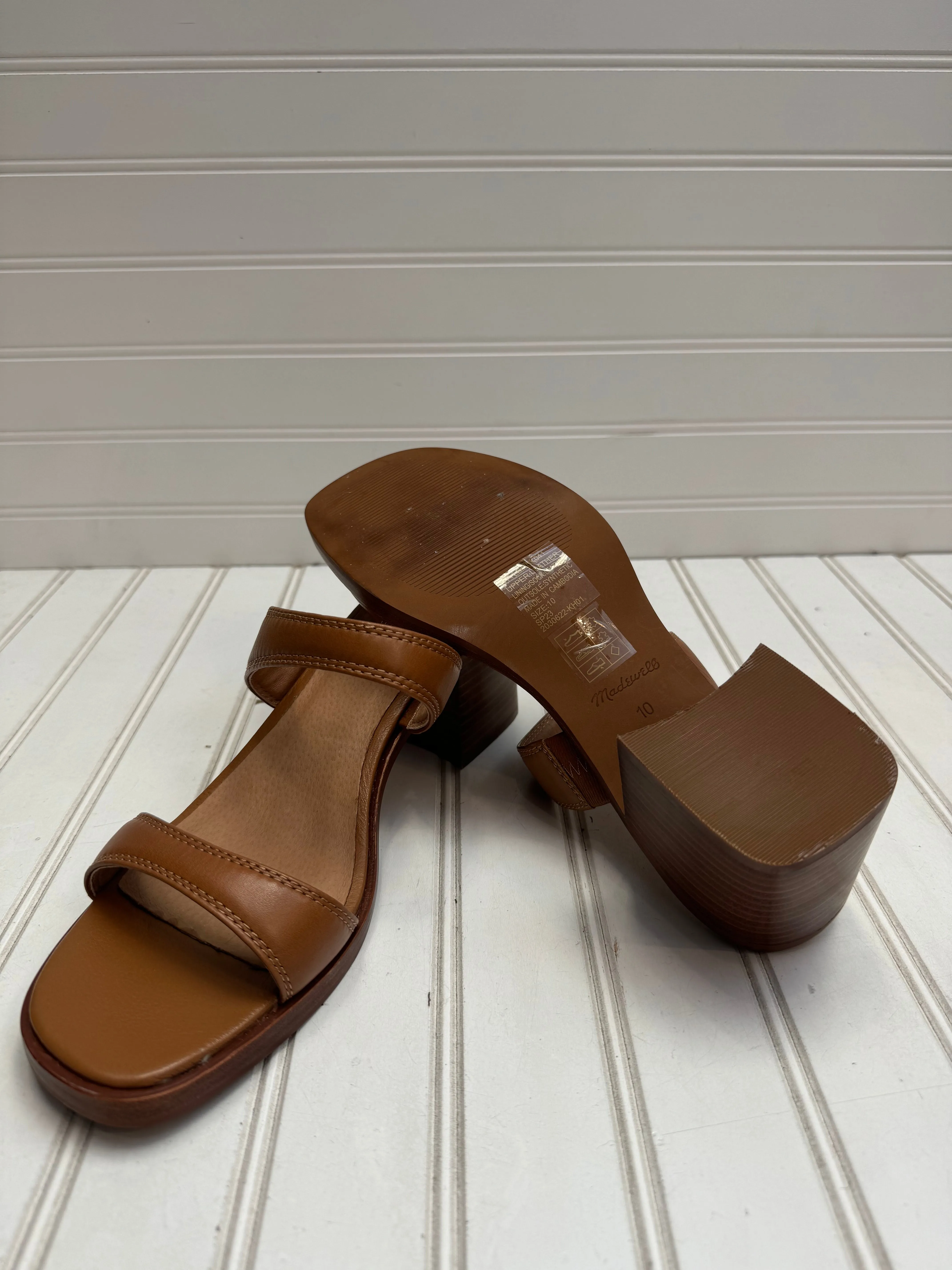 Sandals Heels Block By Madewell In Tan, Size: 10