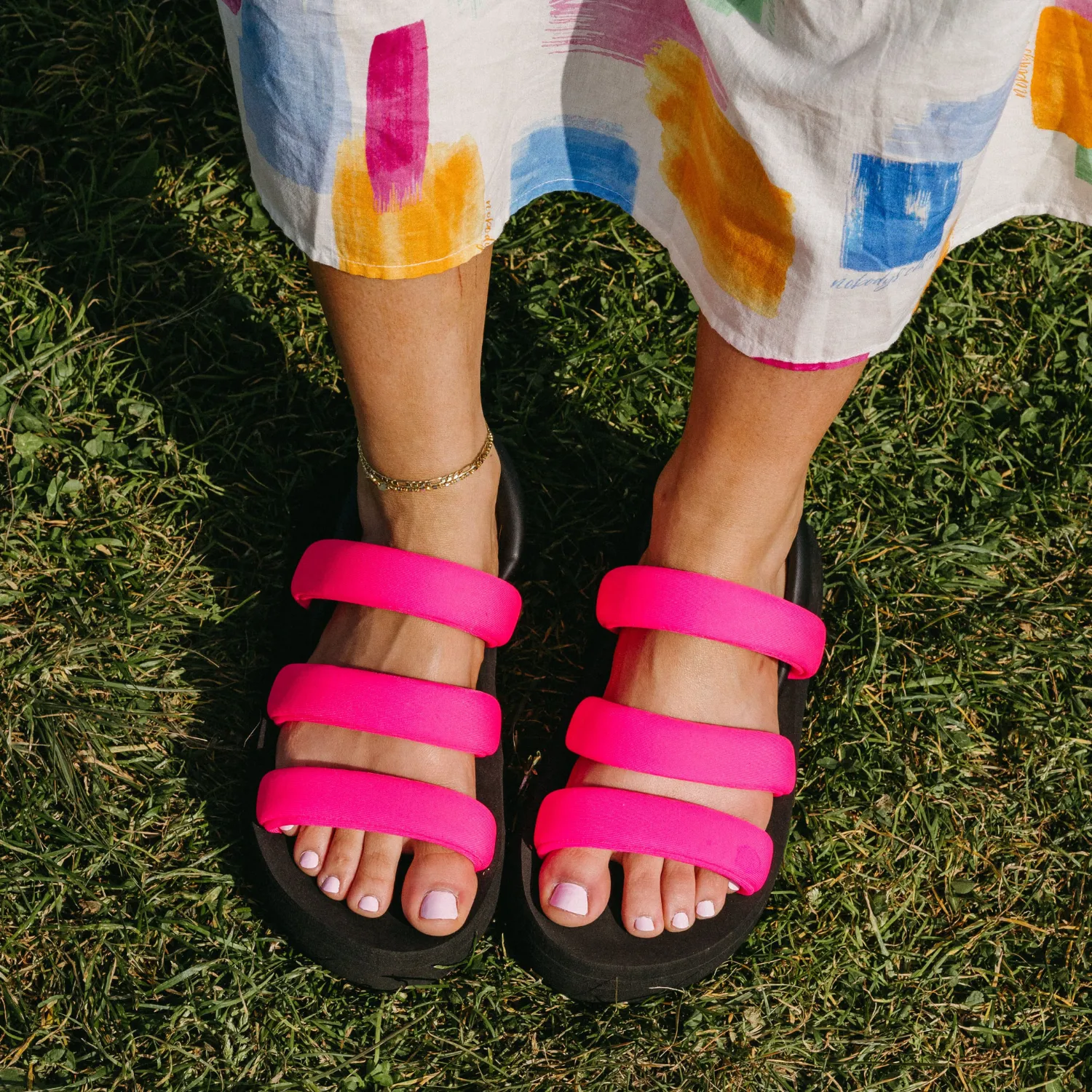 Smile Pink Strappy Sandal