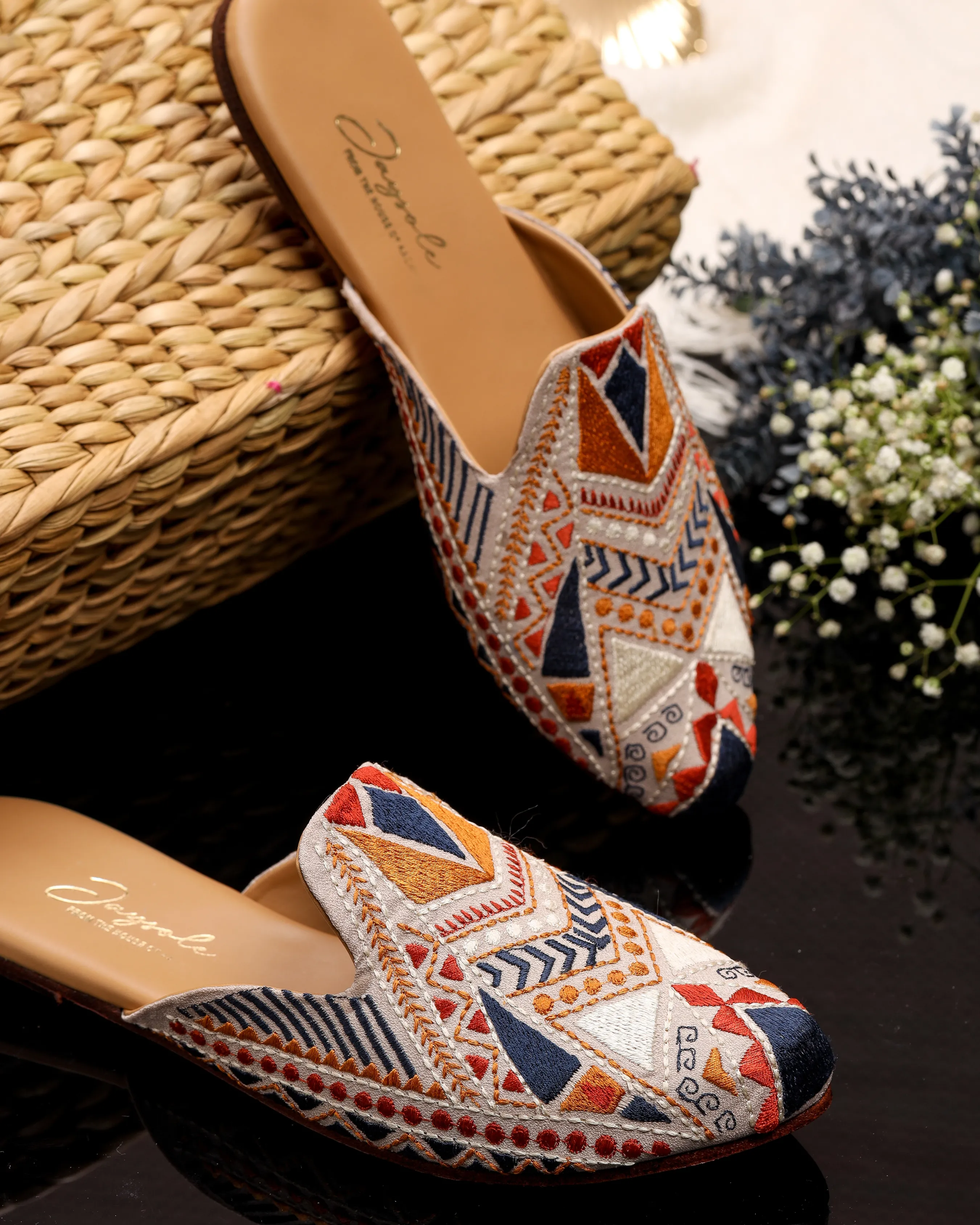 Square Hue Handcrafted Mules