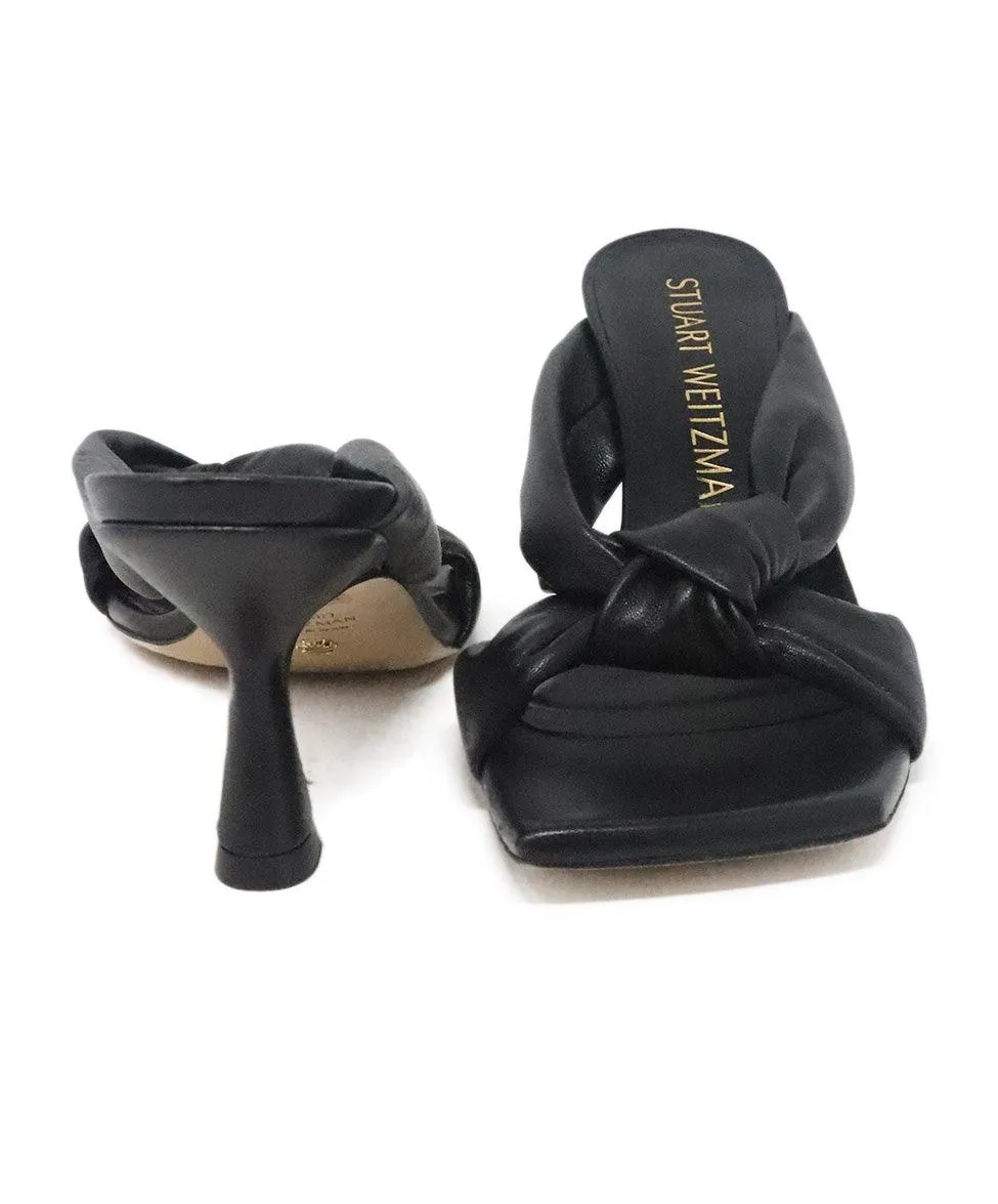 Stuart Weitzman Black Leather Heels sz 8