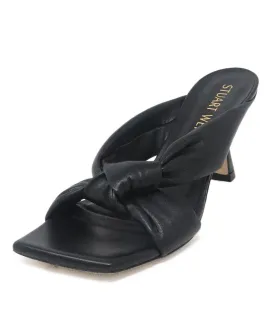 Stuart Weitzman Black Leather Heels sz 8