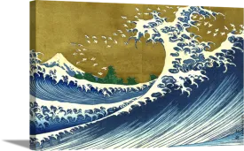 The Big Wave | Katsushika Hokusai Masters Classic Art in Gallery Wrapped Canvas | Various Sizes