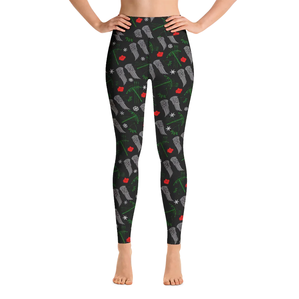 The Walking Dead Icons Holiday Women's All-Over Print Yoga Leggings