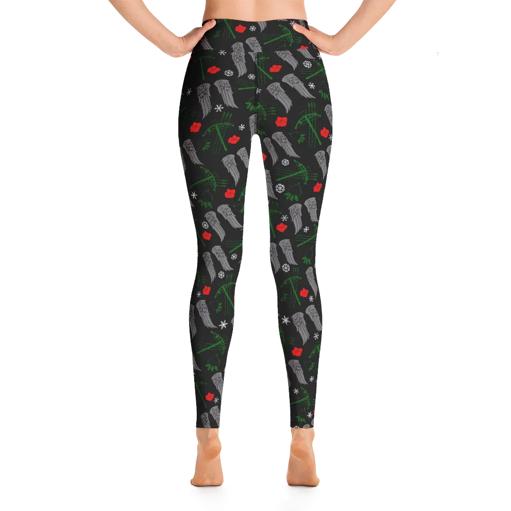 The Walking Dead Icons Holiday Women's All-Over Print Yoga Leggings