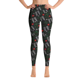 The Walking Dead Icons Holiday Women's All-Over Print Yoga Leggings