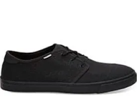 TOMS MENS CORDONES BLK/BLK HERITAGE CANVAS CUPSOLE