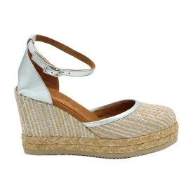 UNISA Silver Printed Espadrille CAMEO