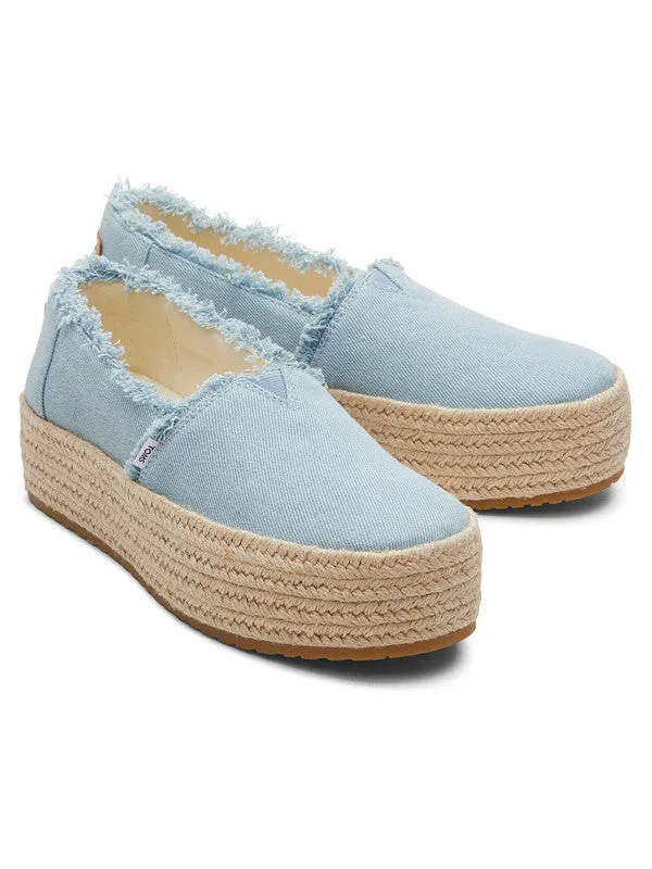 Valencia rope wrap Blue Platform Espadrilles