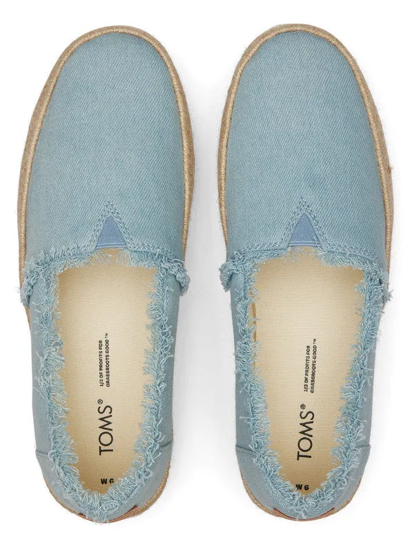 Valencia rope wrap Blue Platform Espadrilles