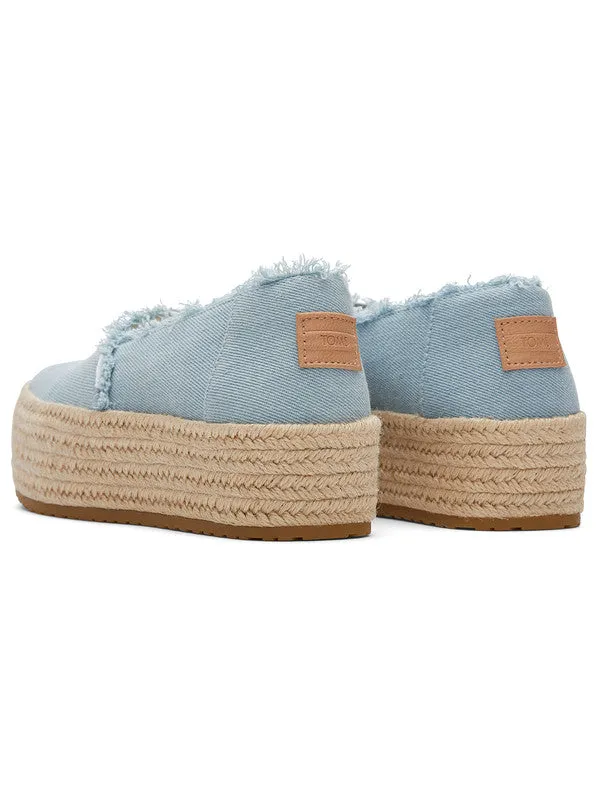 Valencia rope wrap Blue Platform Espadrilles