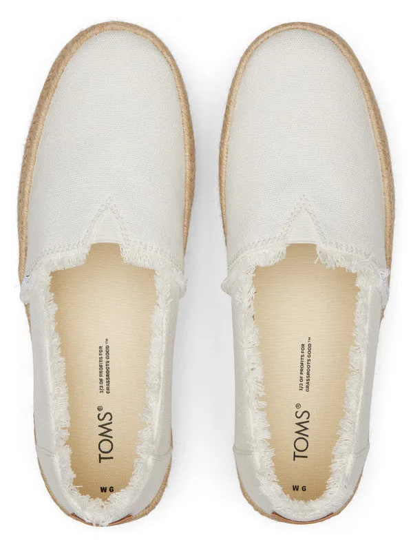 Valencia Rope Wrap White Platform Espadrilles