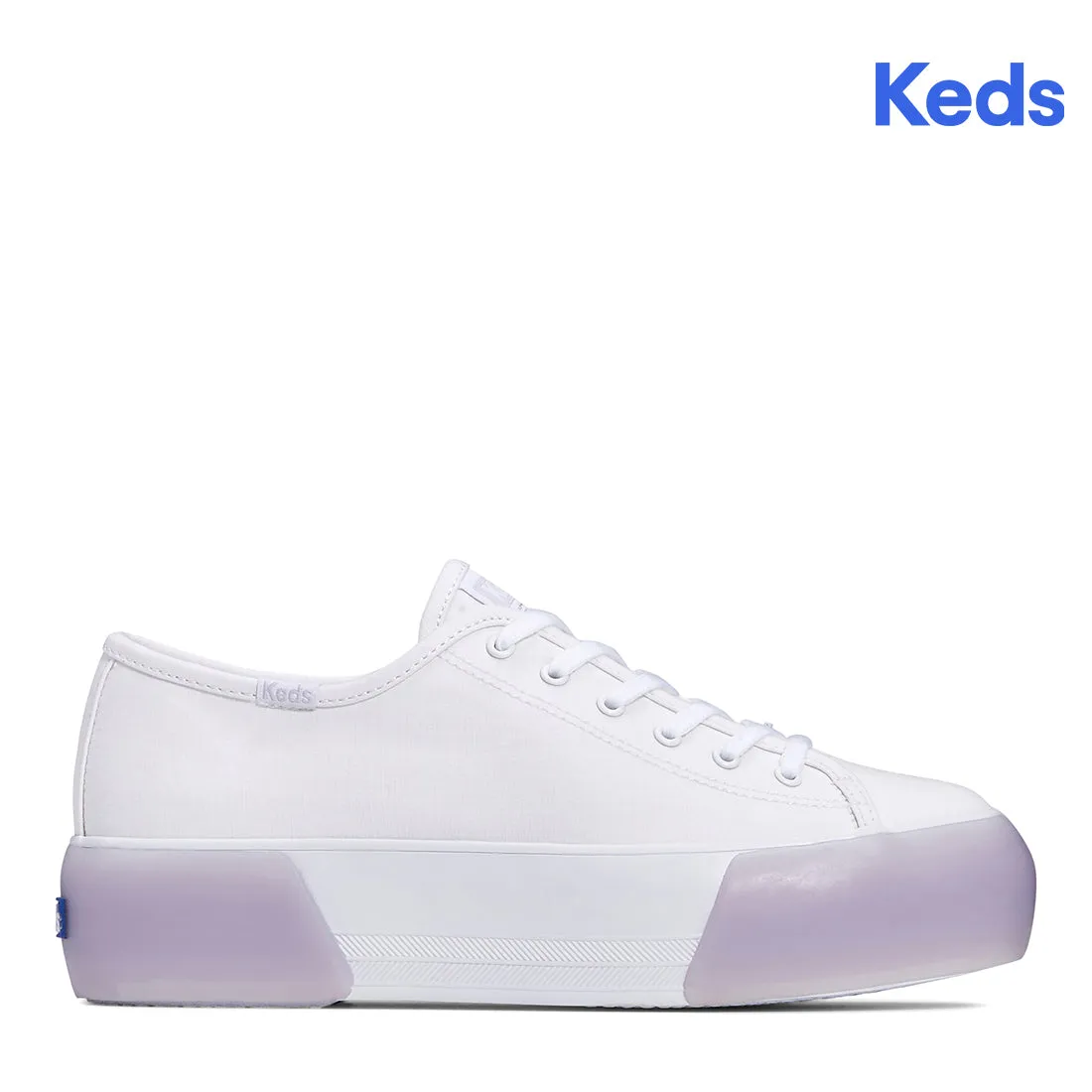 Women's Triple Up Ripstop Bubble Foxing Sneaker White/Lilac (WF67843)